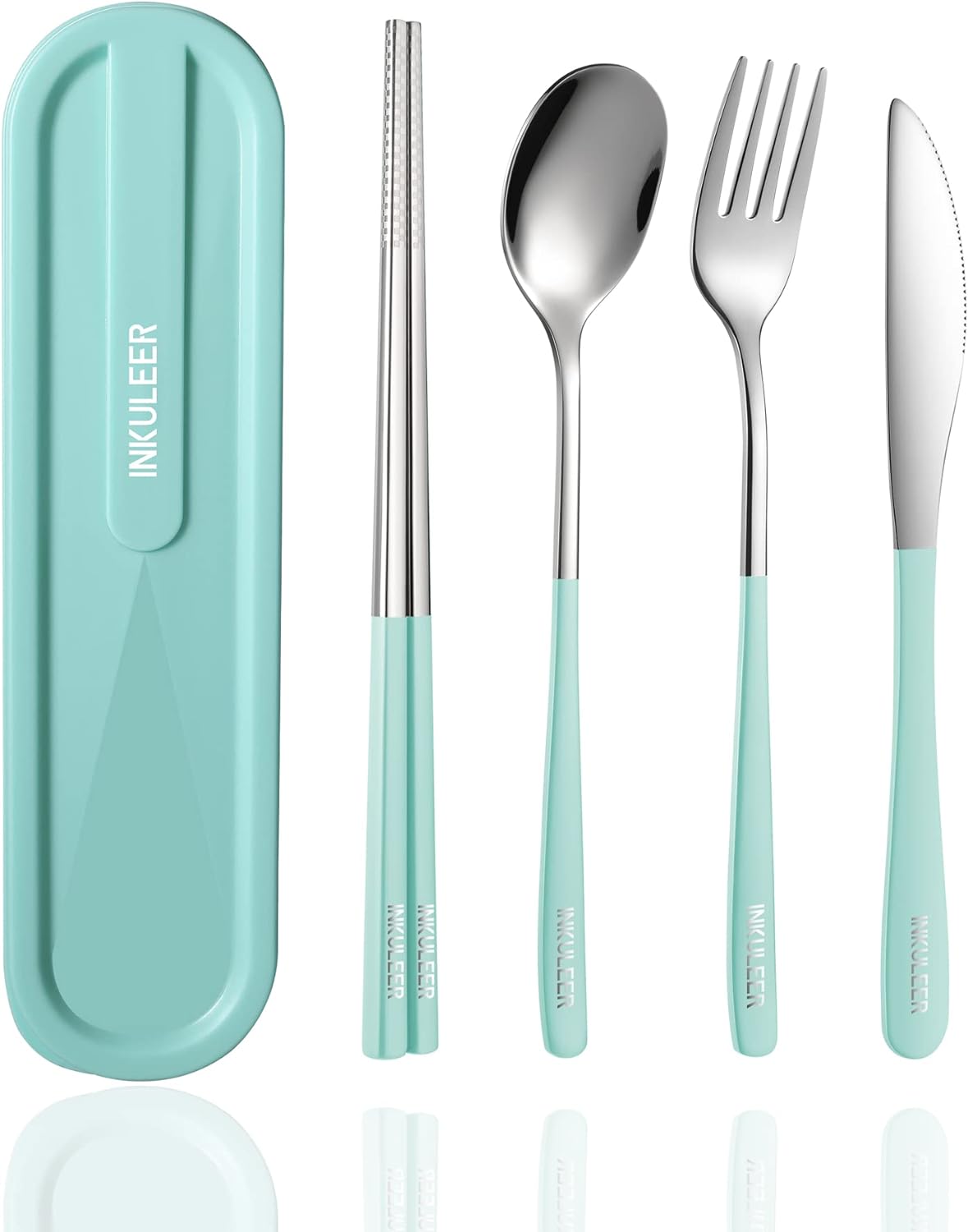 Travel cutlery set, Stainless Steel Cutlery, Reusable utensils set with case, Portable Silverware -18/8 Travel cutlery set, Stainless Steel Cutlery, Reusable utensils set with case, Portable Silverware -18/8